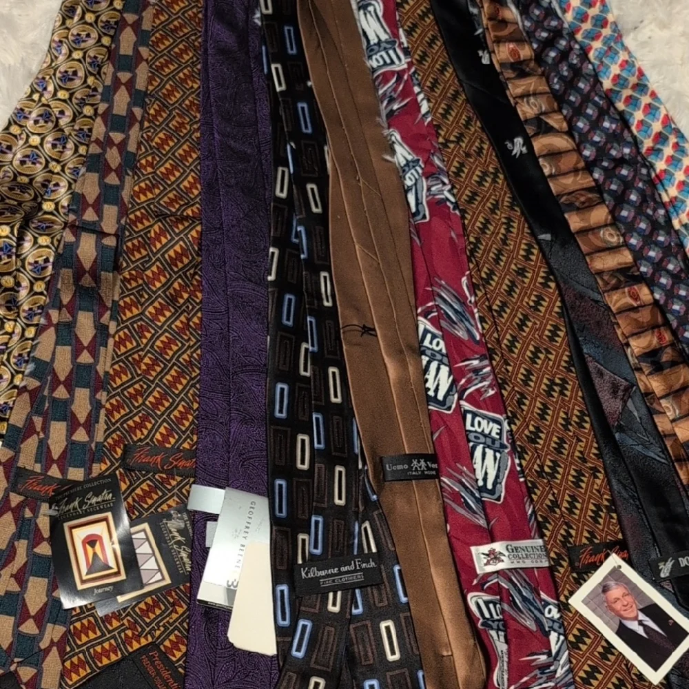 12 Lot Mens Ties Frank Sinatra Don Loper Fratello Uomo Venetto Kilburne & Finch - Picture 14 of 16